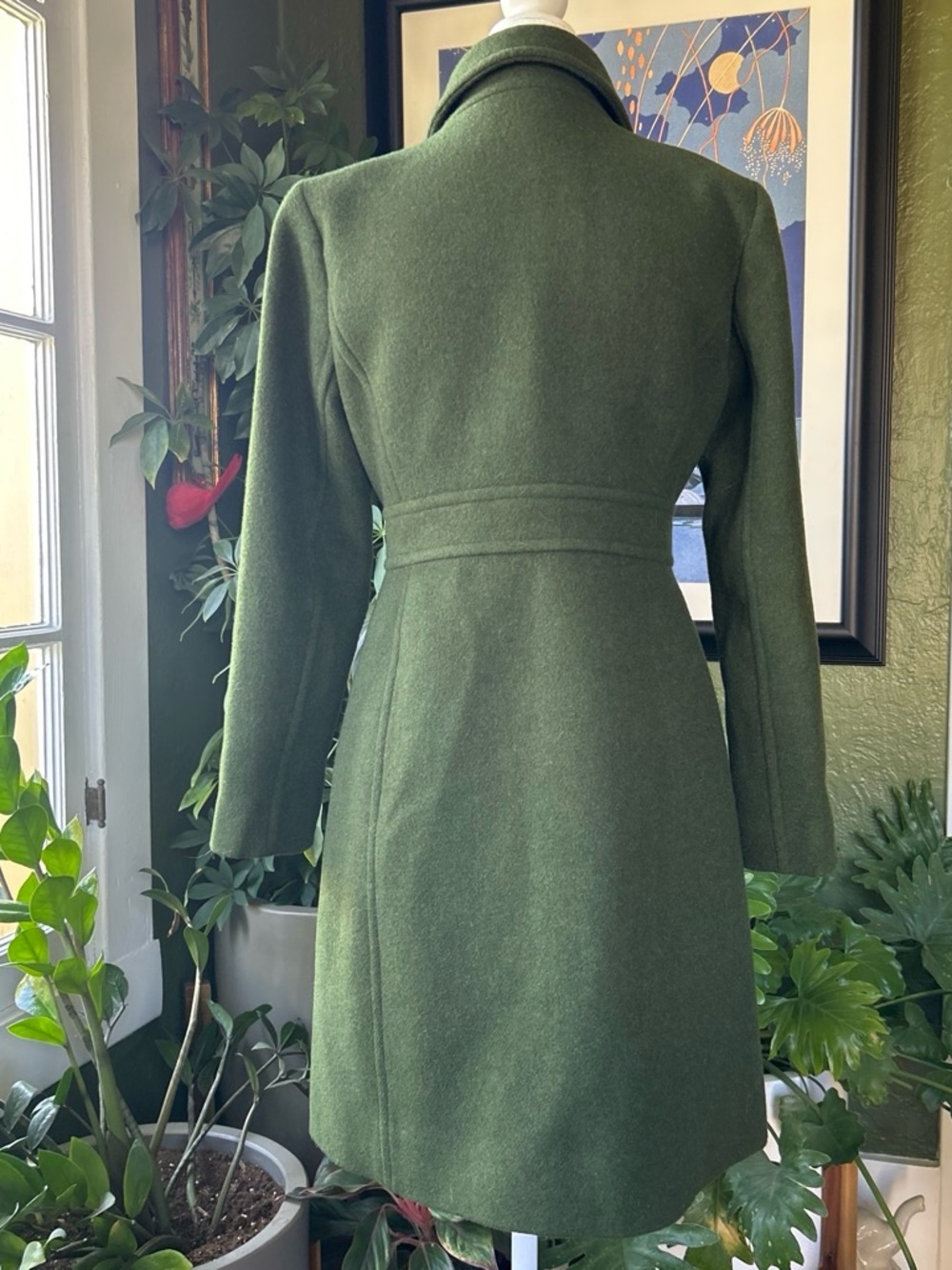 NWOT J Crew Factory Wool Blend Lady Day Coat in Pine Green - Picture 6 of 7